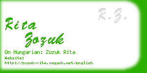 rita zozuk business card